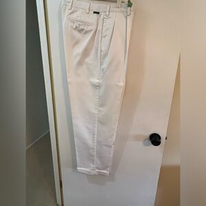 Men’s white cuffed slacks